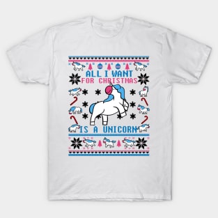 Funny Unicorn Lover Ugly Christmas Sweater T-Shirt